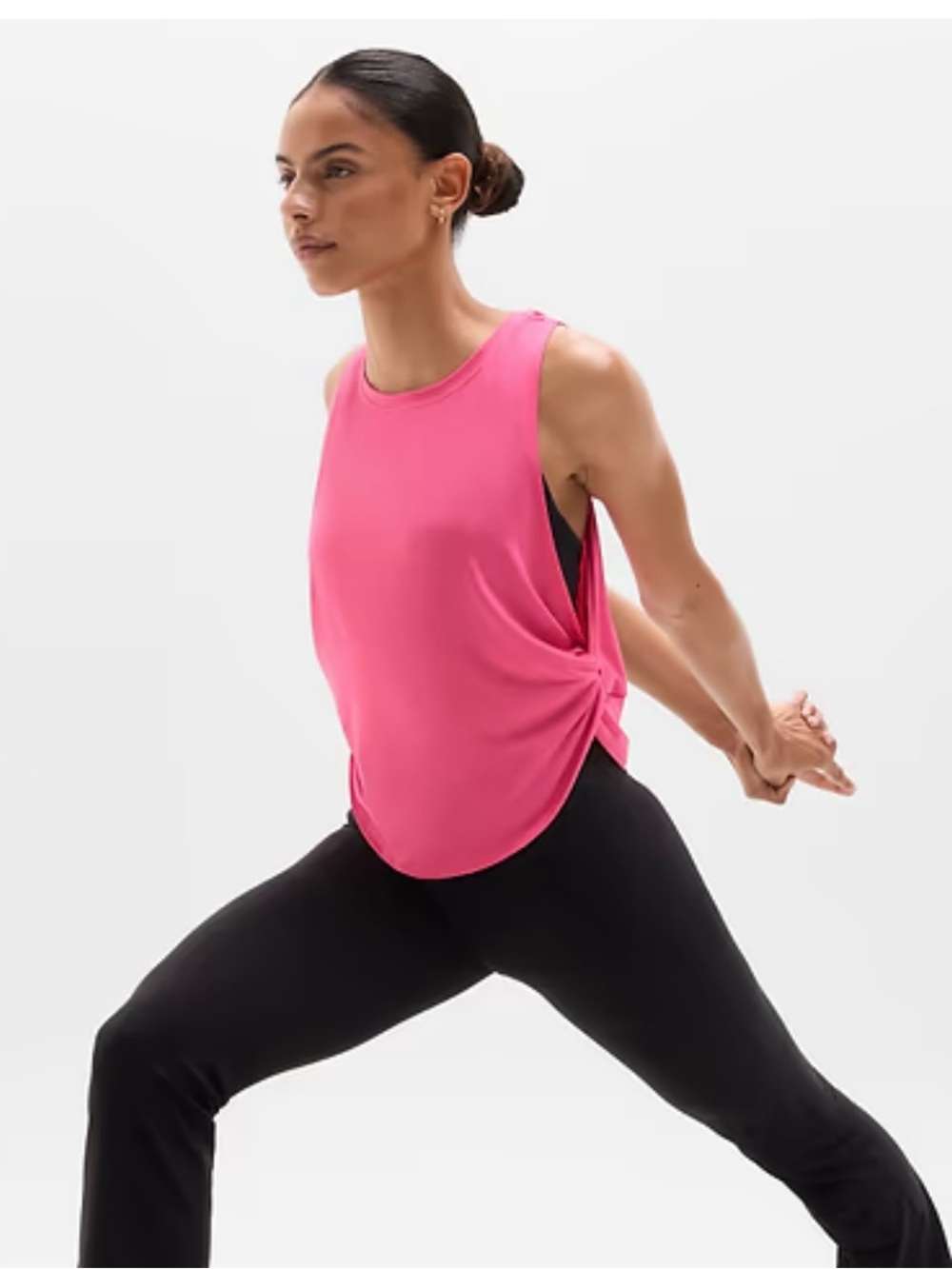 Athleta Pink Knotted Side Tank